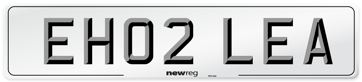 EH02 LEA Number Plate from New Reg